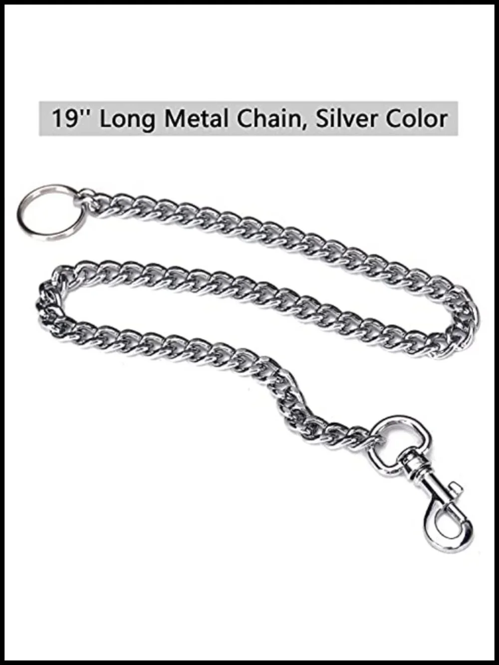 Genuine Leather Trifold Wallet with Metal Chain RFID Blocking for Men